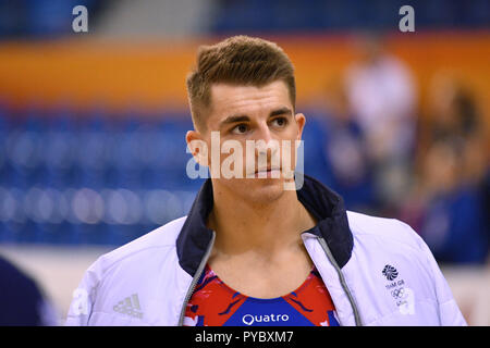 Max Whitlock (GBR), 26 octobre 2018 - La gymnastique artistique : Les championnats du monde de gymnastique artistique 2018 de l'équipe masculine, à base de Qualification dôme Aspire à Doha, Qatar. (Photo de MATSUO.K/AFLO SPORT) Banque D'Images