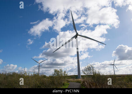 Éoliennes à Whitelee Wind Farm, Eaglesham Moor, East Renfrewshire, Ecosse Banque D'Images