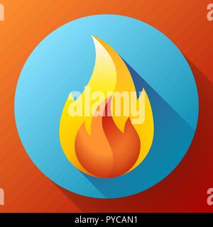 L'icône rouge feu flamme logo vector illustration Illustration de Vecteur