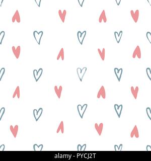 Signes coeurs. transparente Symboles de l'amour à la main sur fond blanc. Modèle rétro mignon pour votre conception. Illustration de Vecteur