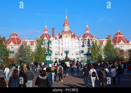 Marne-la-VallÃ©e, France - 15 octobre 2018 : l'hôtel à Disneyland Paris Disneyland Paris parc à thème (Euro Disney), Marne-la-VallÃ©e, Île-de-France Banque D'Images