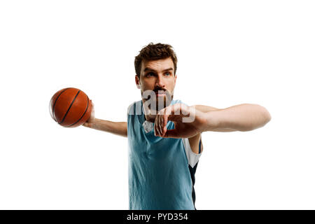 Joueur de basket-ball l'accent sur la cible Banque D'Images
