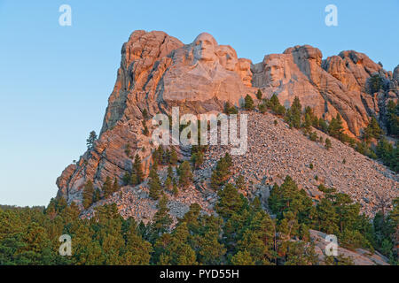 Le mont Rushmore sculptures de quatre présidents des Etats-Unis Banque D'Images