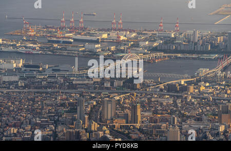 Skyline japon, Kobe et Osaka cityscape Banque D'Images