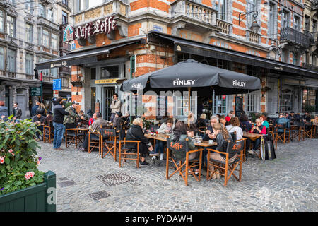 Au bar du Sablon à Bruxelles Banque D'Images