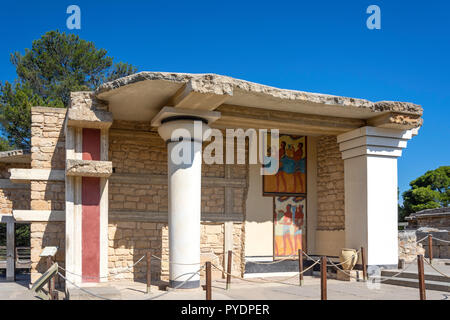 Le Sud Propylaeum, Palais Minoen de Knossos, Héraklion (Irakleio), Région Irakleio, Crète, Grèce (Crète) Banque D'Images