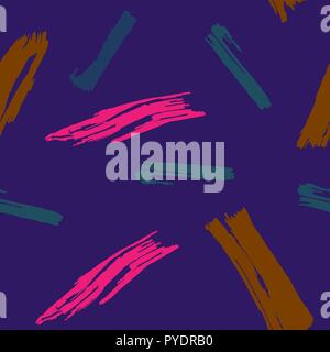 Peinture transparente Rose Vert Aquarelle brun avec pinceau lumineux et de taches sur fond bleu Illustration de Vecteur