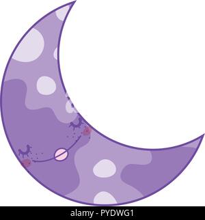 Cute cartoon lune Illustration de Vecteur