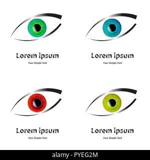 Vector illustration d'un insigne avec l'oeil Illustration de Vecteur