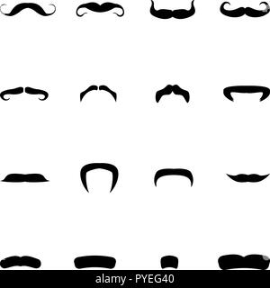 Différents types de moustaches Illustration de Vecteur