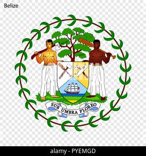 Symbole de Belize. L'emblème national Illustration de Vecteur