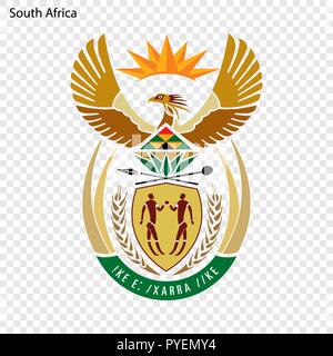 Symbole de l'Afrique du Sud. L'emblème national Illustration de Vecteur