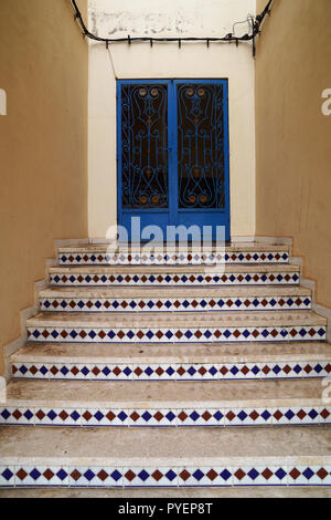 Entrée d'une maison marocaine, Maroc Banque D'Images