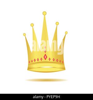 Couronne d'or avec diamants vector illustration EPS10 Illustration de Vecteur