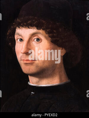 Portrait d'un homme par Antonello da Messina (c.1430-1479), huile sur bois, c.1472-76 Banque D'Images