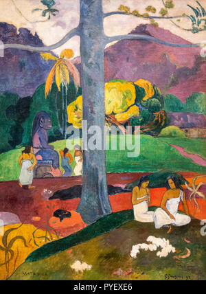 Mata Mua (de l'époque) de Paul Gauguin (1848-1903), huile sur toile, 1892 Banque D'Images