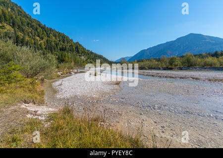 La rivière Isar, Oberisar ou du haut de l'Isar, Lenggries, Montagnes du Karwendel, les Alpes du Sud, Bavière, Allemagne, Europe Banque D'Images