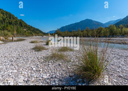 La rivière Isar, Oberisar ou du haut de l'Isar, Lenggries, Montagnes du Karwendel, les Alpes du Sud, Bavière, Allemagne, Europe Banque D'Images