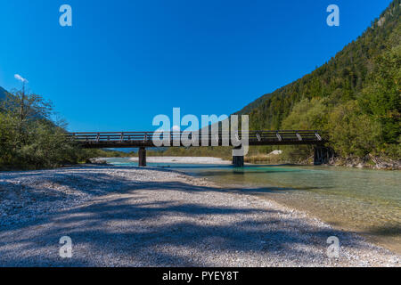 La rivière Isar, Oberisar ou du haut de l'Isar, Lenggries, Montagnes du Karwendel, les Alpes du Sud, Bavière, Allemagne, Europe Banque D'Images