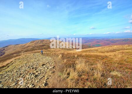 Dans Autyumn polsih montagnes Bieszczady Banque D'Images