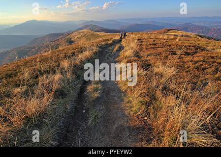 Dans Autyumn polsih montagnes Bieszczady Banque D'Images