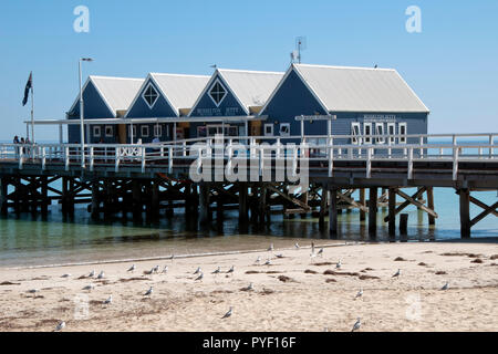 Busselton Australie Nov 10 2017, la jetée est l'objet de l'activité touristique Banque D'Images