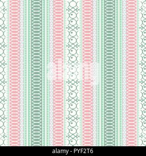 Résumé motif ethnique, sans illustration vectorielle, l'arrière-plan d'ornement. Verticale ornée de remplages rose, vert, violet et blanc couleurs pour fabr Illustration de Vecteur