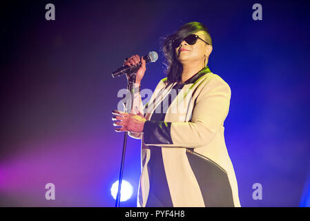 Manchester, UK. 27 octobre 2018. Gabrielle soutenir Rick Astley à la Manchester Arena sur sa tournée britannique, Manchester 27/10/2018 Banque D'Images