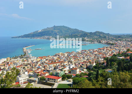 L'île de Zakynthos à la mer ionienne en Grèce Banque D'Images