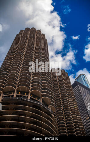 Chicago's iconic Marina City towers Banque D'Images