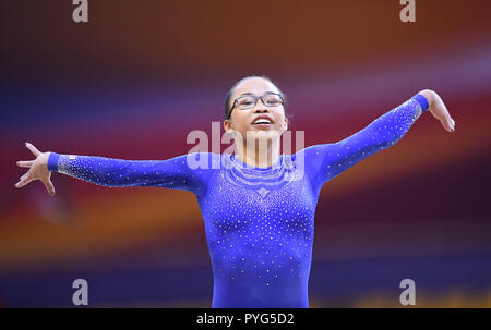 Doha, Katar. 27 Oct, 2018. Morgan Hurd (USA) au sol. GES/gym/Championnats du monde de gymnastique à Doha, Qualification, 27.10.2018 - GES/Gymnastique Artistique Gymnastique/Championnats du Monde : 27.10.2018 - utilisation dans le monde entier | Credit : dpa/Alamy Live News Banque D'Images