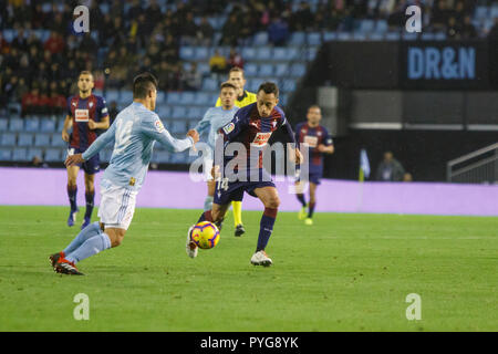 Vigo, Espagne. 27 Oct 2018 ;. La Liga match entre Real Club Celta de Vigo et SD Eibar dans Balaidos stadium ; Vigo ; score final 4-0. Credit : Brais Seara/Alamy Live News Banque D'Images