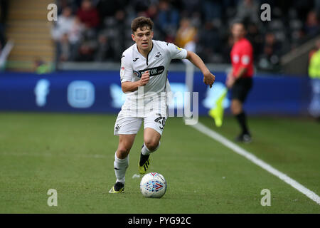 Swansea, Royaume-Uni. 27 Oct 2018. Dan James de Swansea City en action. Match de championnat Skybet EFL, Swansea City v Lecture au Liberty Stadium de Swansea, Pays de Galles du Sud le samedi 27 octobre 2018. Cette image ne peut être utilisé qu'à des fins rédactionnelles. Usage éditorial uniquement, licence requise pour un usage commercial. Aucune utilisation de pari, de jeux ou d'un seul club/ligue/dvd publications. Photos par Andrew Andrew/Verger Verger la photographie de sport/Alamy live news Banque D'Images