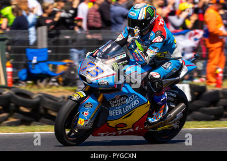 Melbourne, Australie. 26Th apr 2018. Durant le réchauffage au Michelin 2018 Grand Prix Moto d'Australie , Australie le 28 octobre 2018. Crédit : Dave Hewison Sports/Alamy Live News Banque D'Images