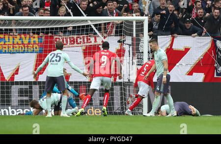 Mainz, Allemagne. 27 Oct, 2018. firo : 27.10.2018 Football, Football : 1. Saison 2018/2019, Bundesliga FSV FSV FSV Mainz 05 - FC Bayern Munich Munich, objectif 1 : 1, FSV Jean-Paul Boëtius, utilisation dans le monde entier | Credit : dpa/Alamy Live News Banque D'Images