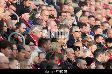 Mainz, Allemagne. 27 Oct, 2018. firo : 27.10.2018 Football, Football : 1. Saison 2018/2019, Bundesliga FSV FSV FSV Mainz 05 - FC Bayern Munich FCB Muenchen Président, Ulrich Uli Hoeness, Hoeness, l'utilisation de crédit dans le monde entier | : dpa/Alamy Live News Banque D'Images