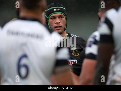 Northampton, Royaume-Uni. 27 octobre 2018. Dominic Barrow de Northampton Saints au cours de la Premiership Rugby Cup match entre Northampton Saints et Bristol les ours. Andrew Taylor/Alamy Live News Banque D'Images