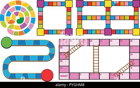 Les modèles de jeu de différentes couleurs illustration Illustration de Vecteur