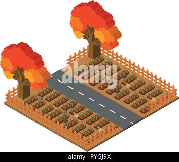 La conception 3D pour la scène avec carottes illustration Illustration de Vecteur