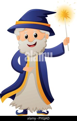 Dans l'assistant de robe bleu illustration Illustration de Vecteur