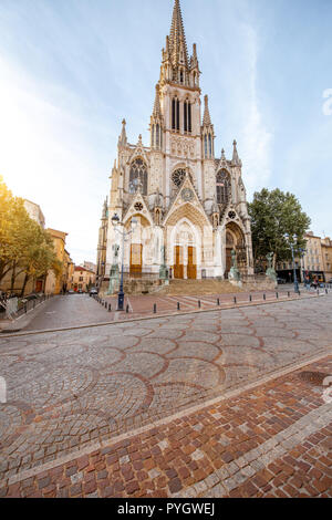 Matin vue sur la cathédrale saint Epvre à Nancy, France Banque D'Images