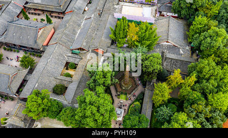 À la pagode ou monastère de Wenshu Yuan Wenshu, Chengdu, Chine Banque D'Images