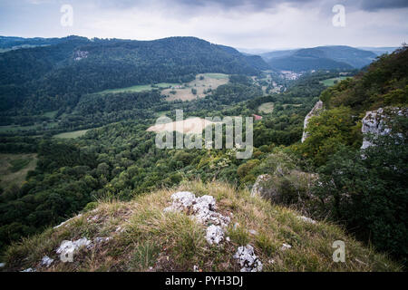 Paysage près de la Saint-Hippolyte, France, Europe. Banque D'Images