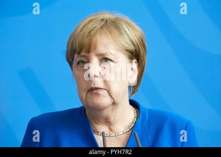 Berlin, Allemagne - La Chancelière allemande Angela Merkel. Banque D'Images