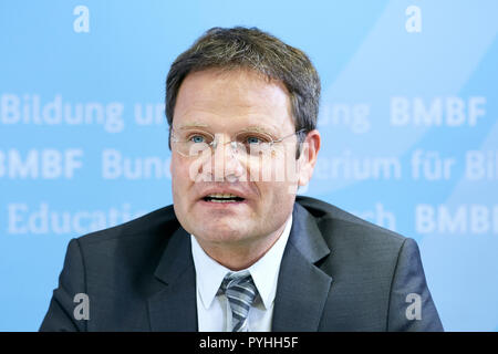 Berlin, Allemagne - le Professeur Dr. Markus Rex, le climatologue à l'Institut Alfred Wegener et chef de l'expédition de la mosaïque. Banque D'Images