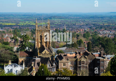 Prieuré de Great Malvern et de l'Abbey Hotel, Great Malvern, Worcestershire, Angleterre, Europe Banque D'Images