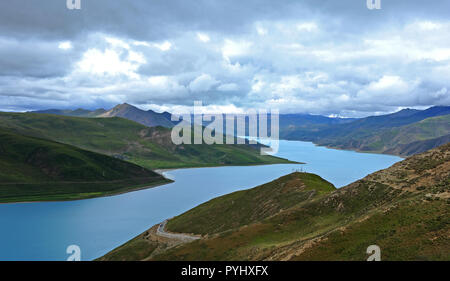 Beau paysage au Tibet Banque D'Images