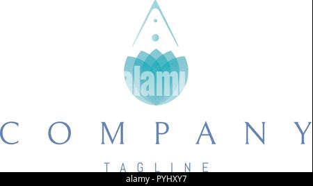 Déposer l'image logo Vector Lotus Illustration de Vecteur