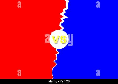 Vector illustration de versus lettres avec bulle en bande dessinée style pop art Illustration de Vecteur