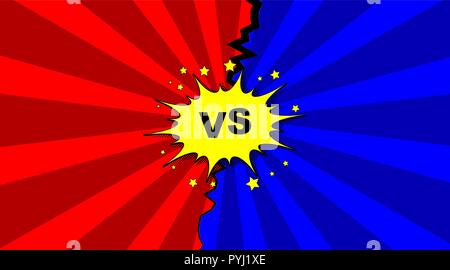 Vector illustration de versus lettres avec bulle en bande dessinée style pop art Illustration de Vecteur